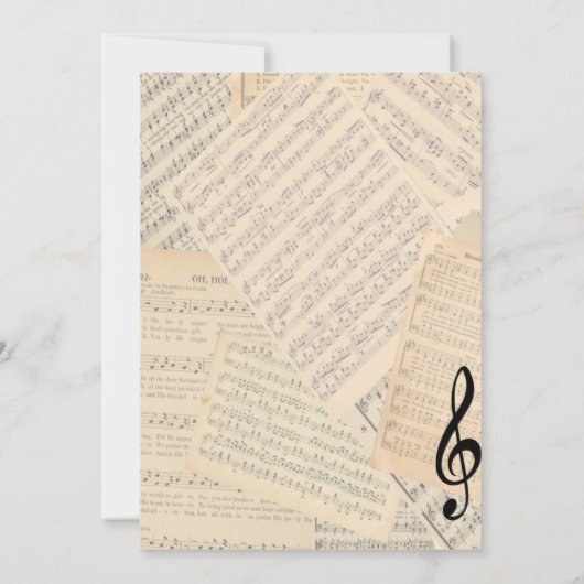 Musical Floral Wedding Invitations (Achterkant)