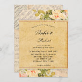  Musical Floral Wedding Invitations (Voorkant / Achterkant)
