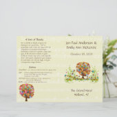 Musical Flower Tree Wedding Programme (Staand voorkant)