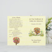 Musical Flower Tree Wedding Programme (Staand voorkant)