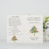 Musical Flower Tree Wedding Programme (Staand voorkant)