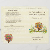 Musical Flower Tree Wedding Programme (Voorkant / Achterkant)