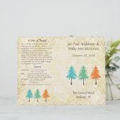 Musical Flower Tree Wedding Programme (Staand voorkant)