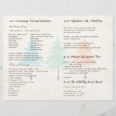 Musical Flower Tree Wedding Programme (Achterkant)