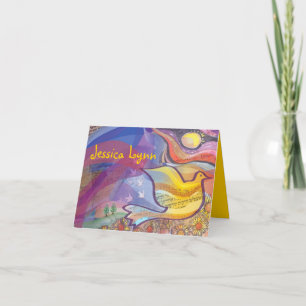 Musical Flying Dove Bat Mitswa Uitnodiging