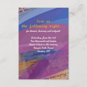 Musical Flying Dove Mitzvah Party Reception Card Informatiekaartje (Voorkant)