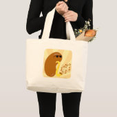 Musical Fruit Funny Bean Humor Cartoon Grote Tote Bag (Voorkant (product))