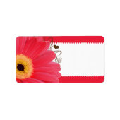 Musical Fuchsia Gerber Daisy Russet Heart Etiket (Voorkant)