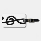 Musical G Treble clef note travel bagagelabels (Voorkant horizontaal)
