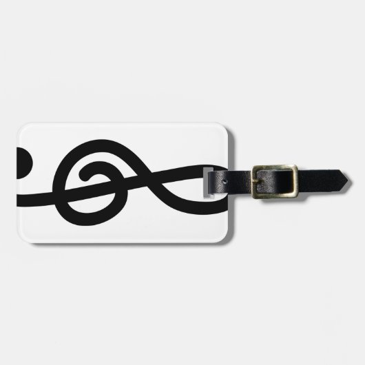 Musical G Treble clef note travel bagagelabels (Voorkant horizontaal)
