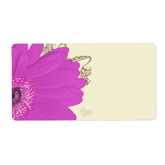 Musical Gerber Daisy Etiket (Voorkant)