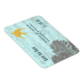 Musical Gerber Daisy Gold Love Bird Save the Date Magneet (Rechterzijde)