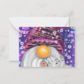 Musical Gnome Singing Kerstmis Kaart Notitiekaartje (Achterkant)