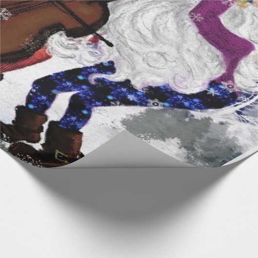 Musical Gnomes Christmas Wrapping Paper Cadeaupapier (Hoek)