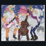 Musical Gnomes Christmas Wrapping Paper Cadeaupapier<br><div class="desc">Gnome Music Band Christmas Wrapping Paper - MINNED Schilderen -</div>