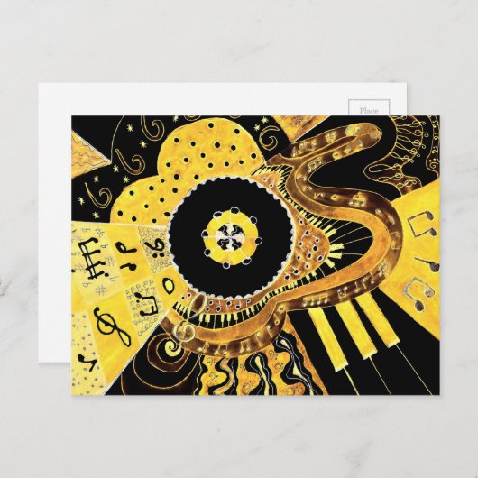 Musical Gold. Briefkaart (Voorkant / Achterkant)