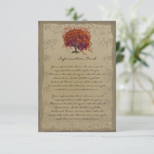 Musical Gold Dark Oranje Plum Heart Leaf Tree (Staand voorkant)