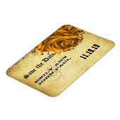 Musical Gold Heart Rozen Sla de datum op Magneet (Linkerzijde)