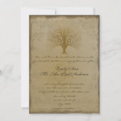 Musical Gold Love Tree Weddenation Kaart (Voorkant)