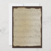 Musical Gold Oranje Plum Heart Leaf Tree Weddings Kaart (Achterkant)