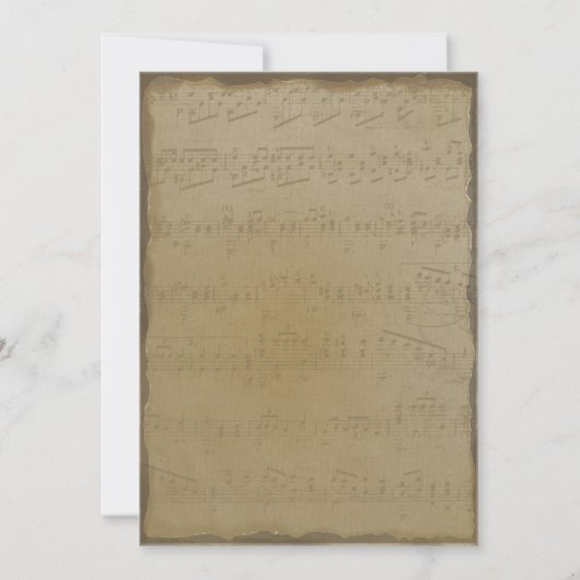 Musical Gold Oranje Plum Heart Leaf Tree Weddings Kaart (Achterkant)