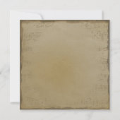 Musical Gold Oranje Plum Heart Leaf Tree Weddings Kaart (Achterkant)