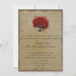 Musical Gold Red Heart Leaf Tree Weddenite Kaart