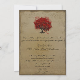 Musical Gold Red Heart Leaf Tree Weddenite Kaart