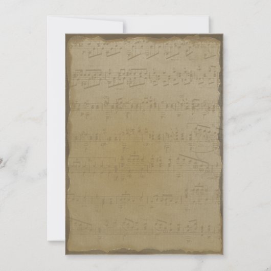 Musical Gold Swirl Tree Weddenschap Kaart (Achterkant)