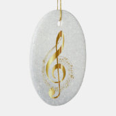 Musical Golden Notes Ceramic Ornament (Rechts)