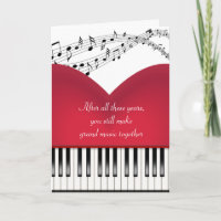 Musical Grand Piano Heart voor Jubileum