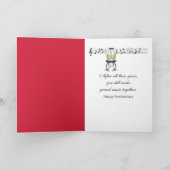 Musical Grand Piano Heart voor Jubileum Kaart (Binnen)