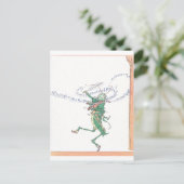 Musical Grasshopper die Violin speelt Briefkaart (Staand voorkant)