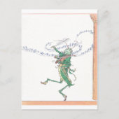 Musical Grasshopper die Violin speelt Briefkaart (Voorkant)