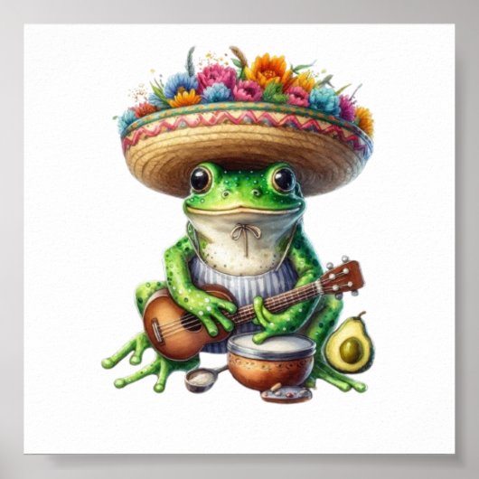 Musical Green Frog Poster (Voorkant)
