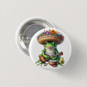 Musical Green Frog Ronde Button 3,2 Cm (Voorkant /achterkant)