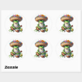 Musical Green Frog Ronde Sticker (Vel)