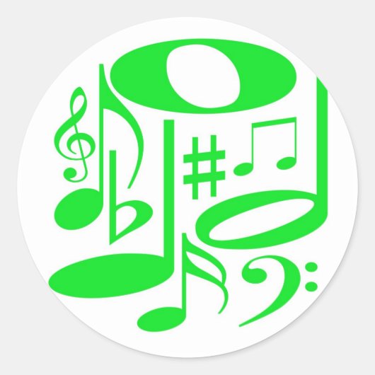 Musical Green Sticker (Voorkant)