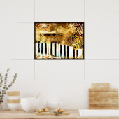 Musical Grunge Canvas Print (Keuken)