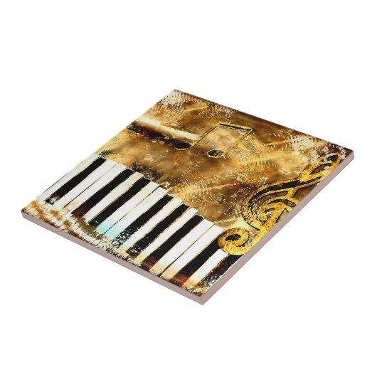 Musical Grunge Ceramic Tegel Tegeltje (Zijkant)