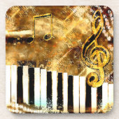 Musical Grunge Cork Onderzetter (Voorkant)