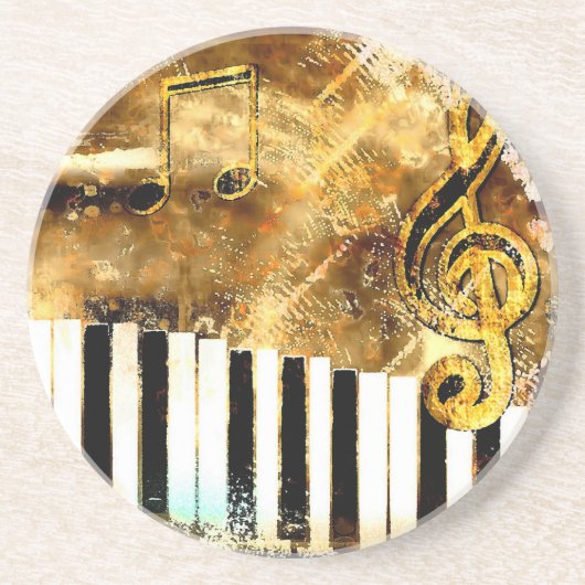 Musical Grunge Sandstone Onderzetter (Voorkant)