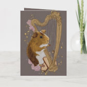 Musical Guinea Pig Greeting Card Kaart (Achterkant)