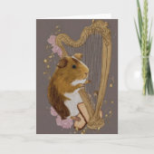 Musical Guinea Pig Greeting Card Kaart (Voorkant)