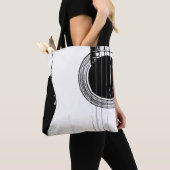 Musical Guitar Black White Abstract Tote Bag (Dichtbij)