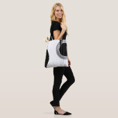 Musical Guitar Black White Abstract Tote Bag (Op model)