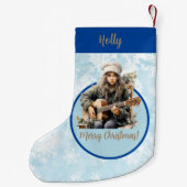 Musical Guitar Girl Christmas Stocking Kleine Kerstsok (Achterkant)