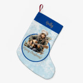 Musical Guitar Girl Christmas Stocking Kleine Kerstsok (Voorkant (Hangend))