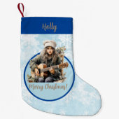 Musical Guitar Girl Christmas Stocking Kleine Kerstsok (Voorkant)