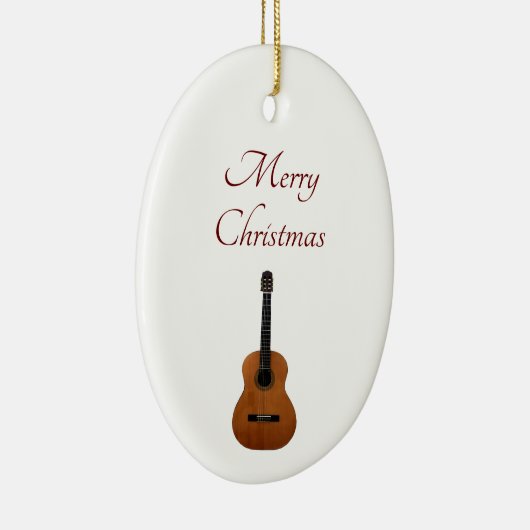 Musical Guitar Kerstmis Keramisch Ornament (Rechts)